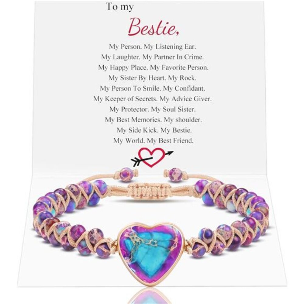 Jasper Heart beaded Bracelet Gifts For Women